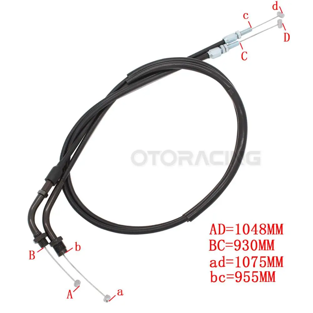 Motorcycle Throttle Cable (1 For Pull and 1 For Push) For Honda Nighthawk CB750 CB 750 1996 1997 1998 1999 2000 2001 2002 2003