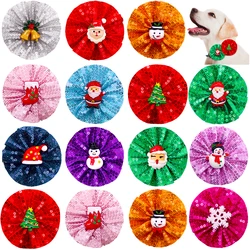 50pcs Christmas Pet Supplies Pet Dog Collar Accessories Slidable Pet Dog Bow Tie Collar  Dog Grooming Accessories For Samll Dogs