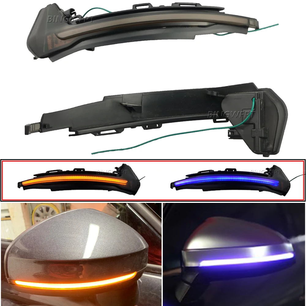 2pcs LED Side Wing Dynamic Turn Signal Light For Audi A1 8X Rearview Mirror Indicator 2011 2012 2013 2014 2015 2016 2017