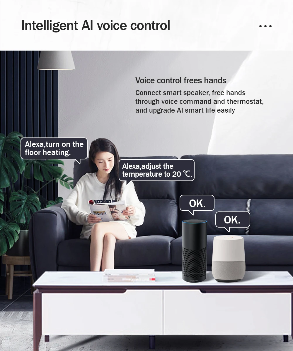 WiFi Thông Minh Bình Giữ Nhiệt Bộ Điều Khiển Nhiệt Độ Điện Sàn Làm Nóng TRV Nước Gas Điều Khiển Từ Xa ByTuya Alexa Google Home