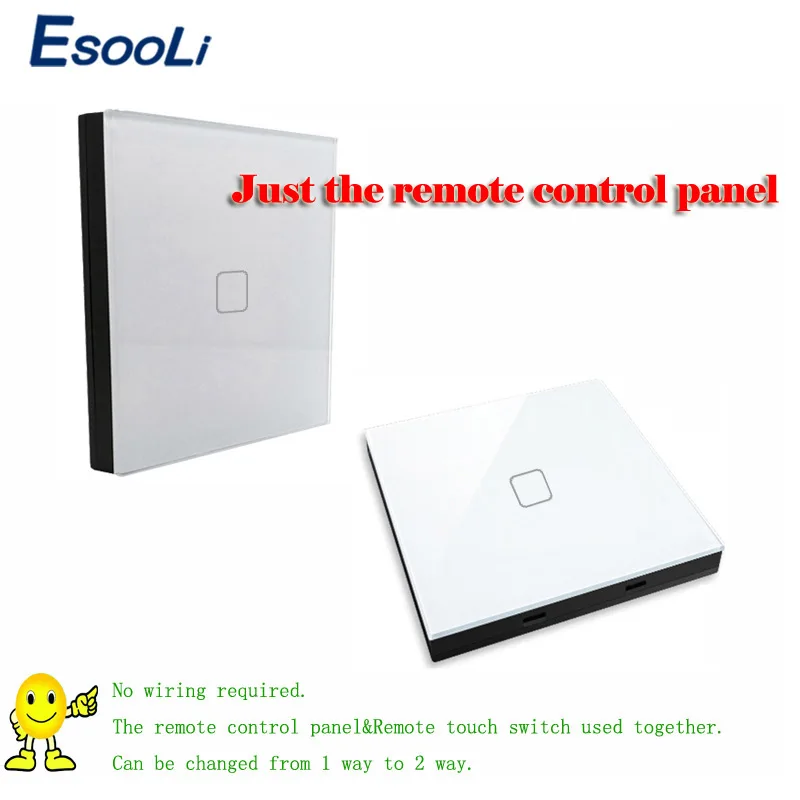 

Esooli Smart Home wireless 433Mhz(1527 chip) White Switch shape remote control,touch remote controller