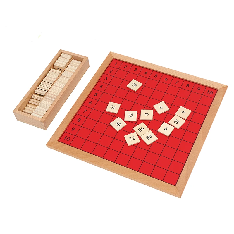 Montessori materiais matemáticos para placa de madeira primária pitágoras crianças multiplicação recursos de aprendizagem auxiliares de ensino brinquedo de matemática