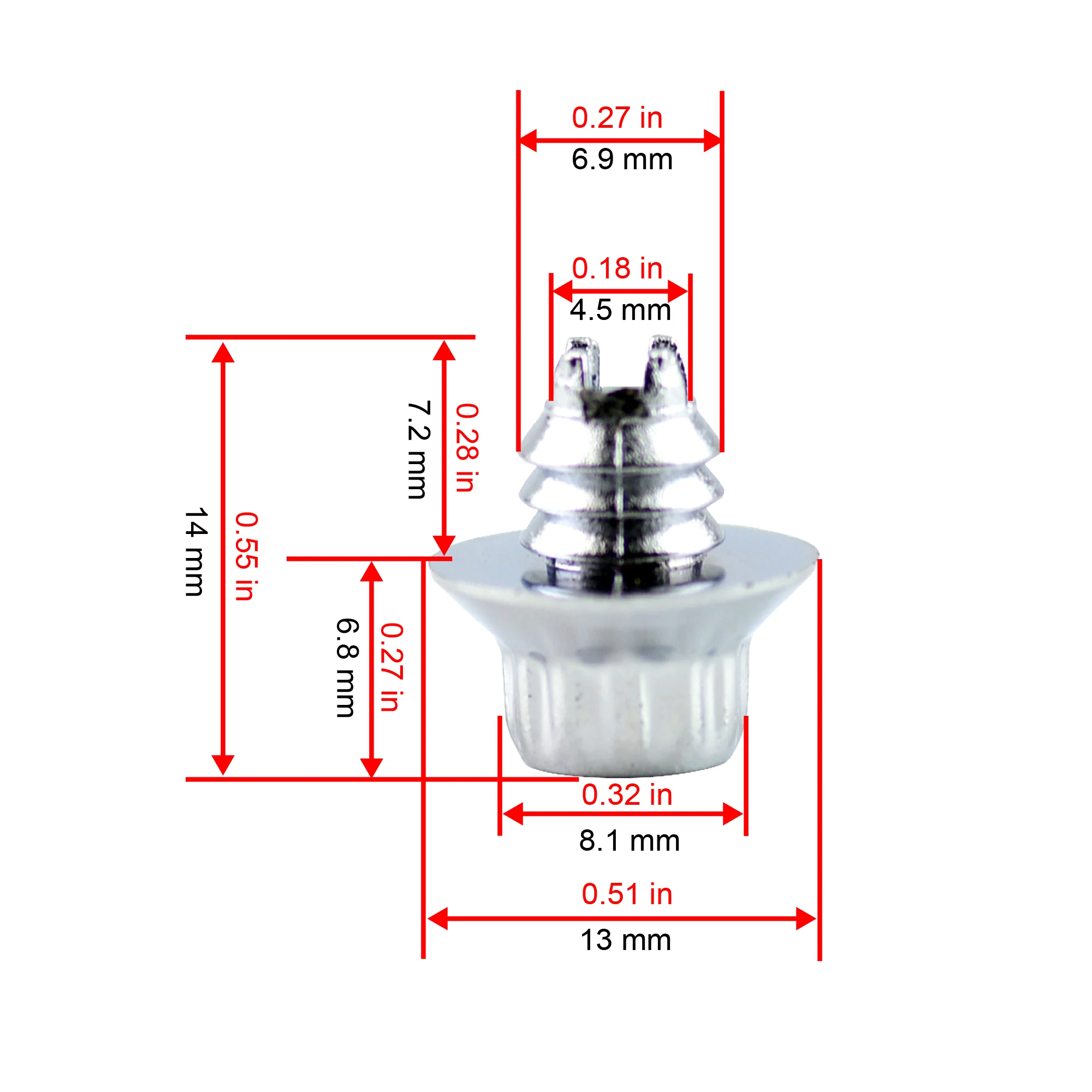 25pcs Wheel Rivets Nuts For Auto Universal Rim Lip Decoration Replacement Studs Bolts Dust-proof Modification Car Accessories