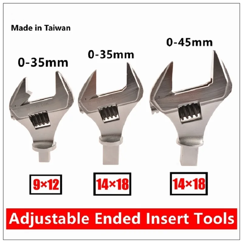 9X12 14X18 Adjustable Insert Ended head Torque Wrench Interchangeable Torque Wrench Hand Spanner