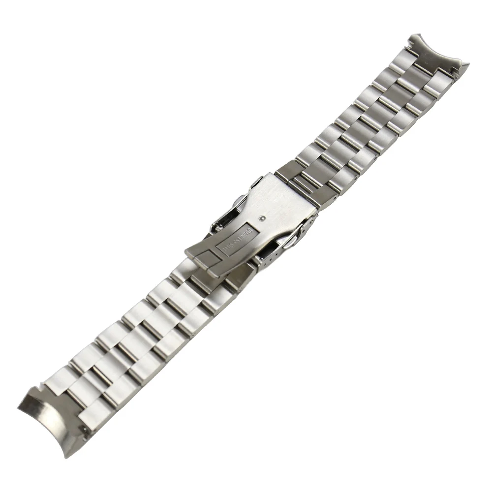 316L Stainless steel 22mm Solid Curved End Watch Strap Band Bracelet fit for SKX007 009 Watch