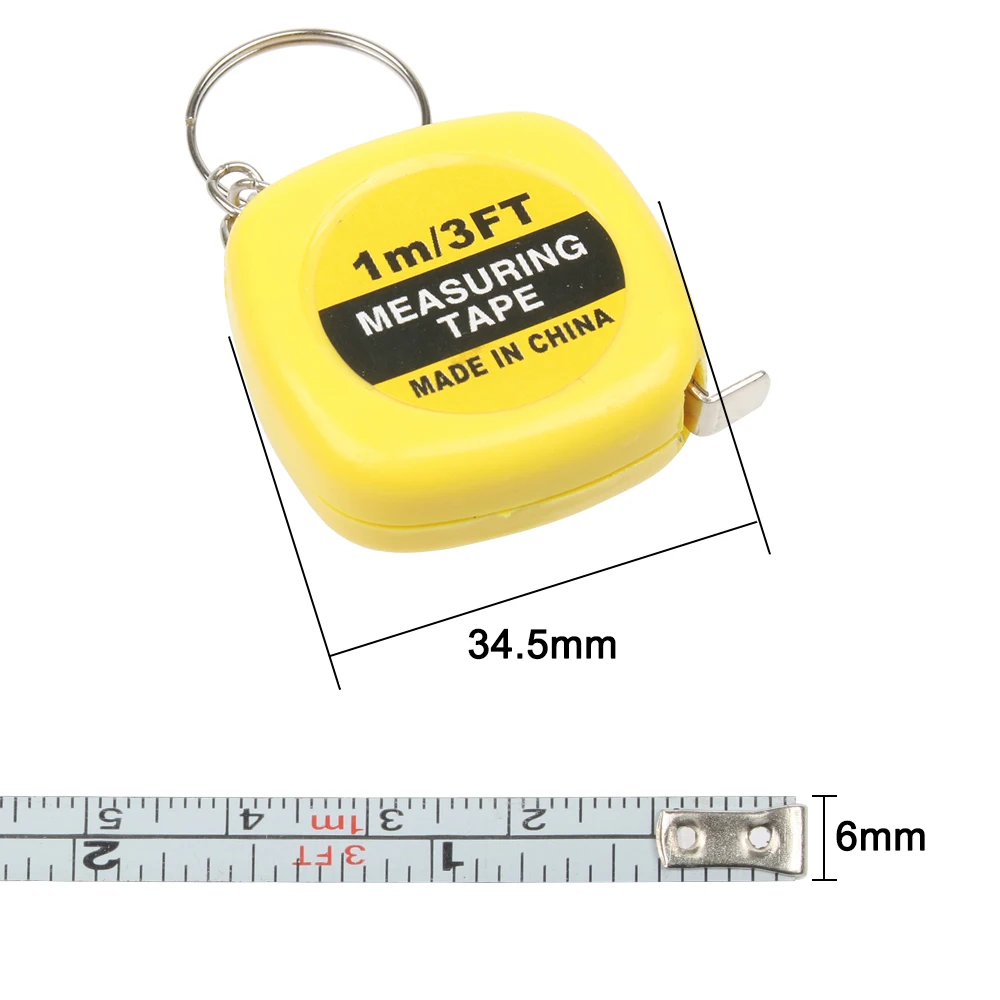 2 pz/lotto righello retrattile misura di nastro 1m/3ft panno per cucire metrico strumento su misura