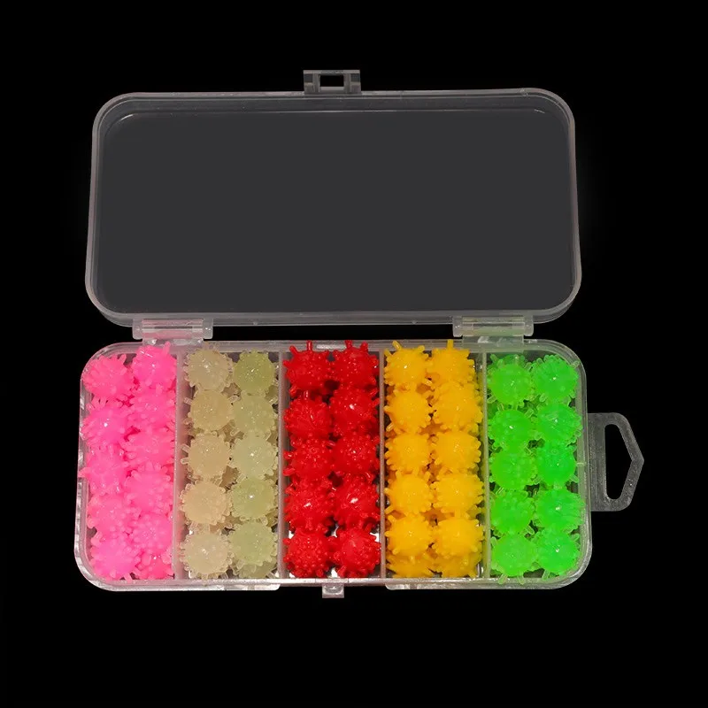 

50pcs Fishing Luminous Floating Ball Carp Soft Bait Boilies Corn Flavoured Multiple colors Silicone Baits Soft Artificial lure