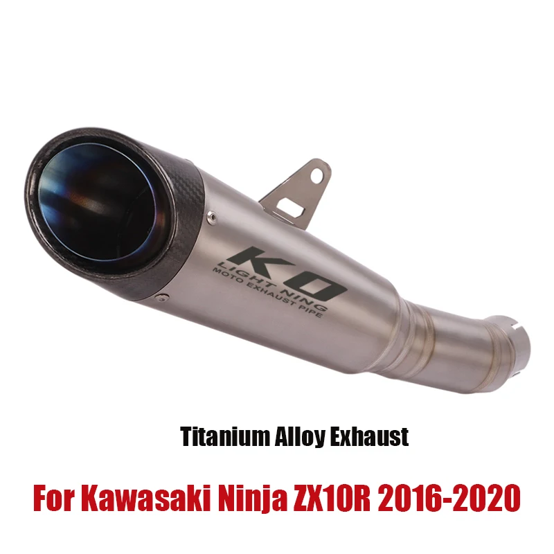 

For Kawasaki Ninja ZX10R 2016-2020 Titaium Alloy Exhaust System Pipe Muffler Slip-on Middle Pipe Connect Link Section Motorcycle