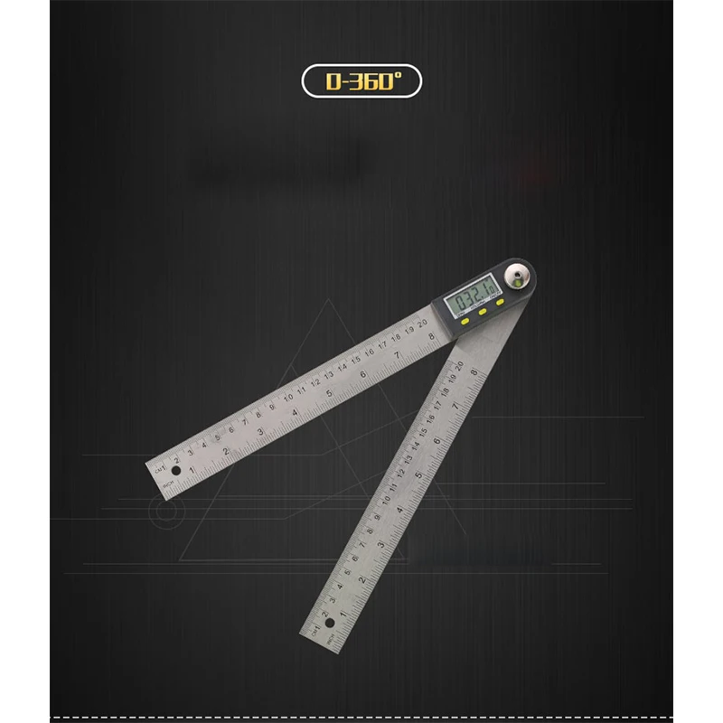 Digital Display Angle Ruler Multifunctional Stainless Steel Electronic Protractor Woodworking Ruler