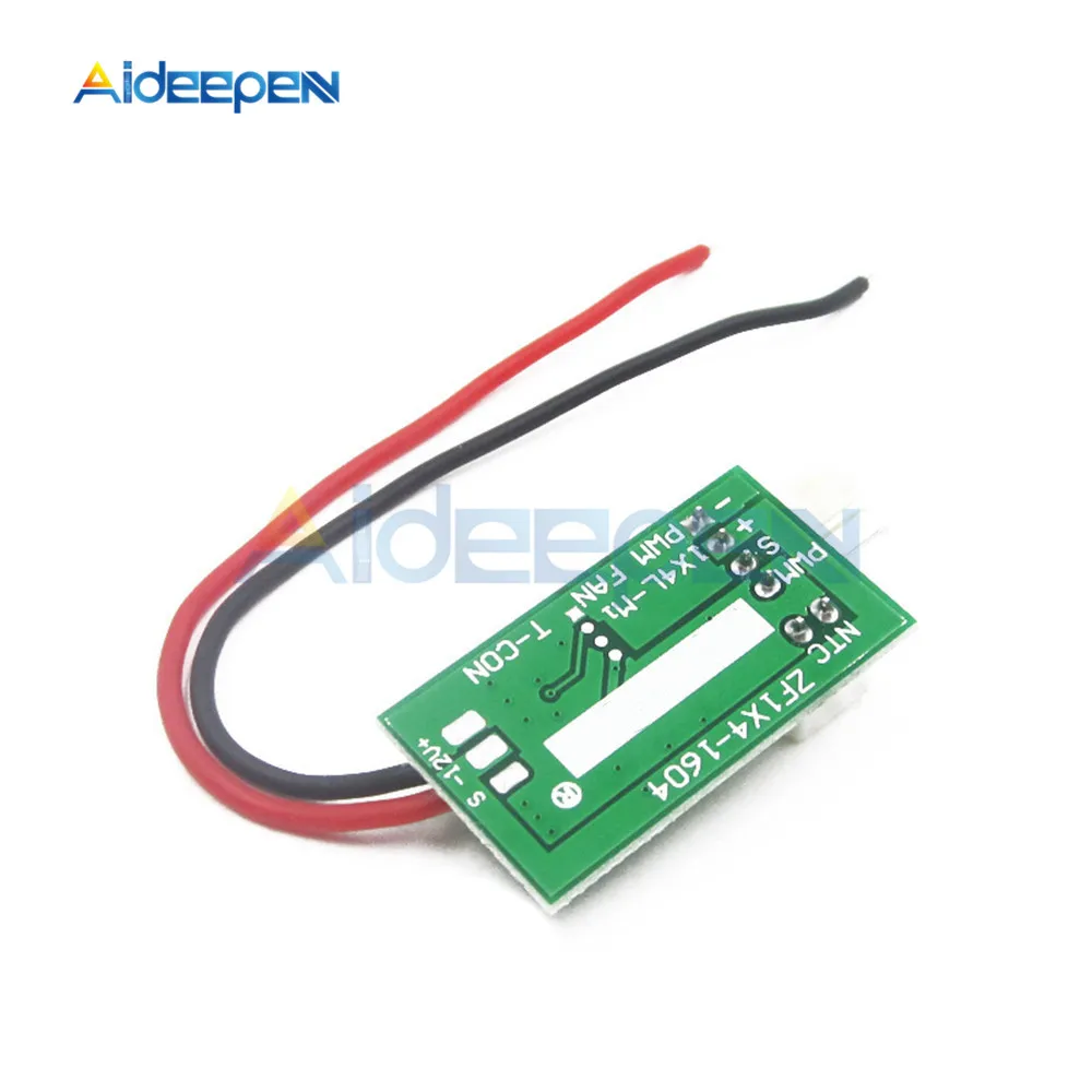 DC 12V PWM Temperature Controller Fan Speed Control Governor Automatic Temp PWM Speed Controller Switch for PC Fan/Alarm STK IC