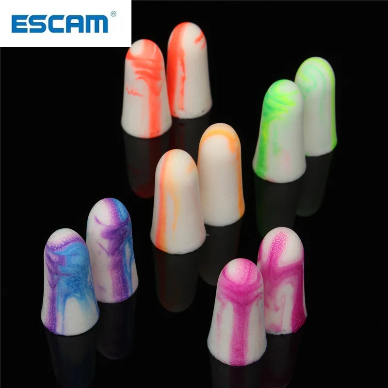 

ESCAM 10 PCS A Lot Foam Anti Noise Ear Plugs Ear Protectors Sleep Soundproof Earplugs Workplace Safety Supplies