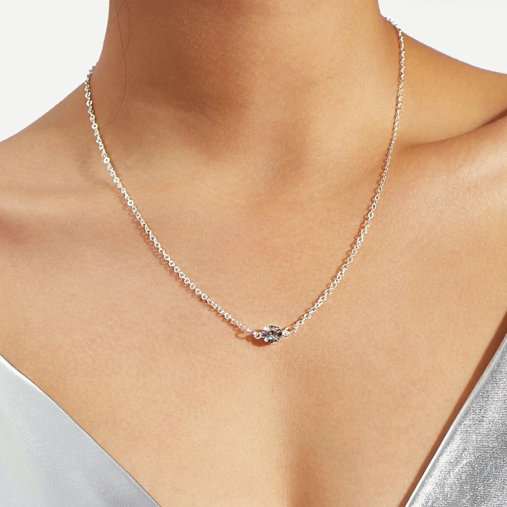 2020 Fashion Gold-plate Crystal Simplicity Pendant Necklaces For Women Necklace Female Boho New Vintage Jewelry Wedding Gift