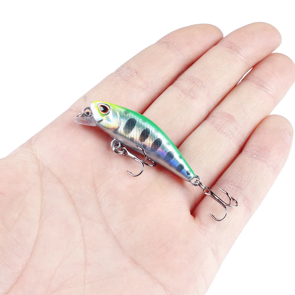 1pcs Mini Minnow Fishing Lures Wobblers 4.5cm 3.5g Sinking Artificial Plastic Hard Bait Crankbait Jerkbait Pesca Bass Tackle