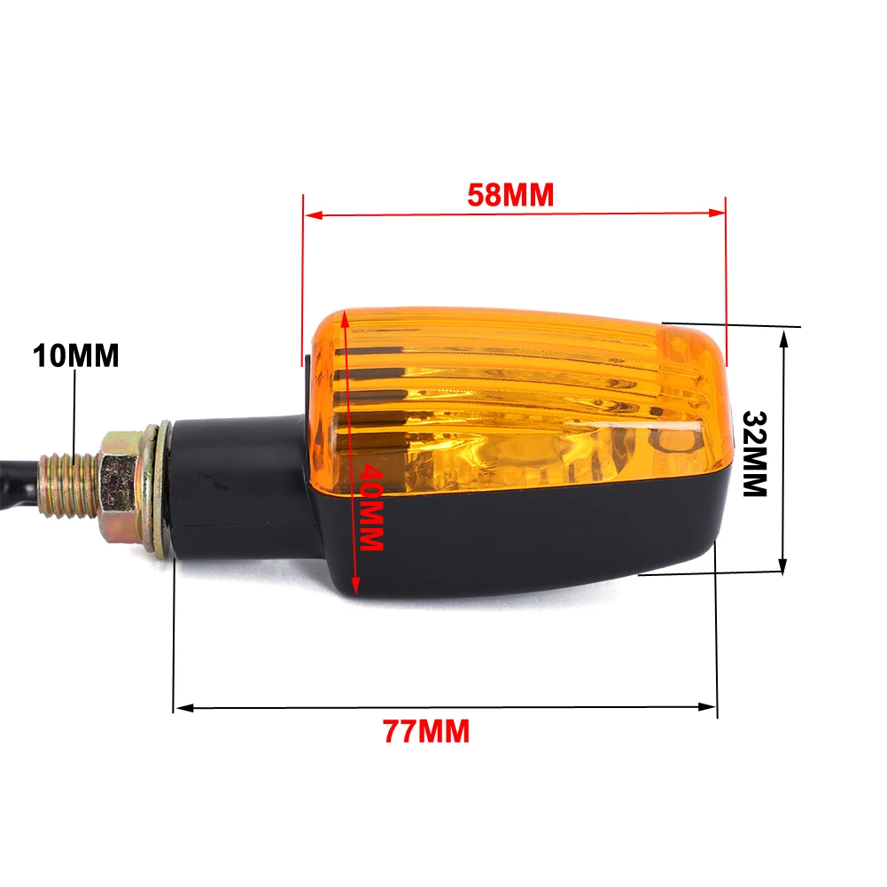 6V Motorcycle LED Turn Signal Lights Motorbike Indicator Universal Lamp Beads Indicator Amber Lens For Scooter Moped Bike