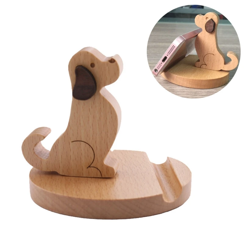 Puppy Phone Stand 3D Effect Mobile Phone Stand Holder Portable Dog Ornaments for Free Hands Watching Movie