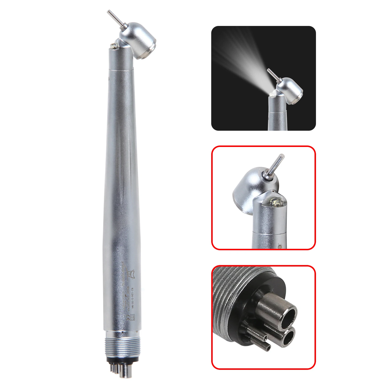 Dental New Type 45 Degree Head Surgical Handpiece Increasing High Speed Air Turbine Led Handpiece Fiber Optic Handpiece