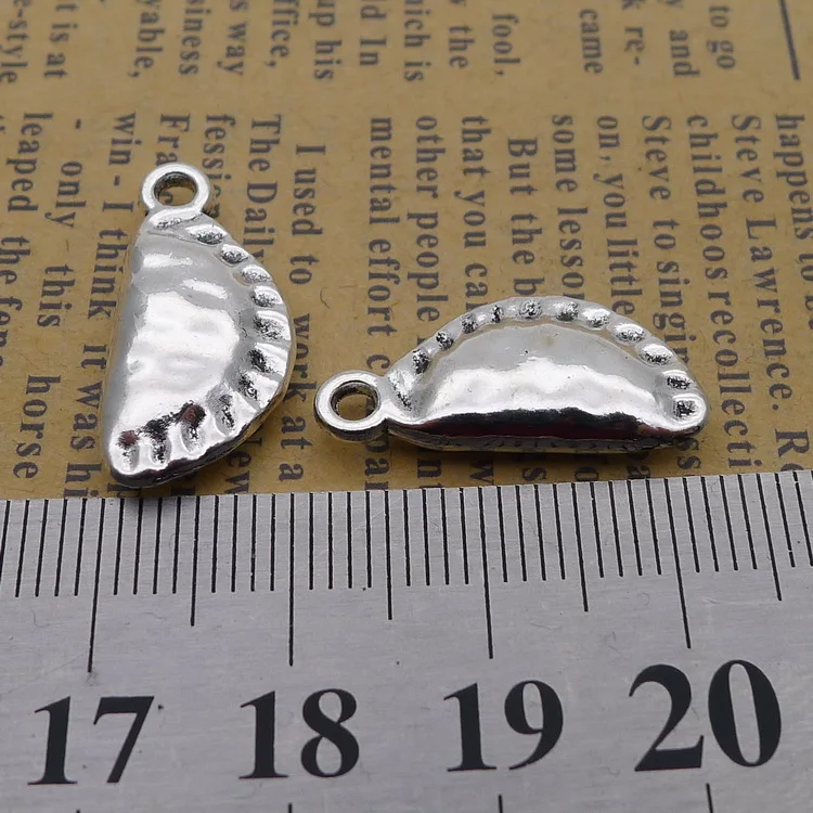 10pcs/Lot 10x22mm Antique Silver Color Dumpling Charms Pendant For Jewelry Making DIY Jewelry Findings