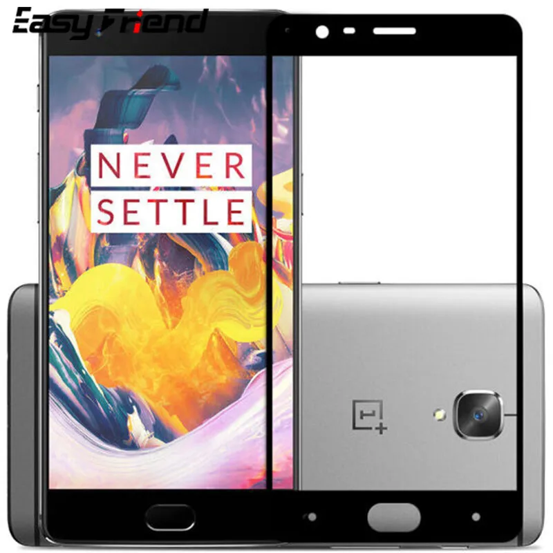 Protector de pantalla para OnePlus 3, 3T, One Plus, Three T, OnePlus3, 1 + 3, A3000, película protectora, cubierta completa de vidrio templado a Color