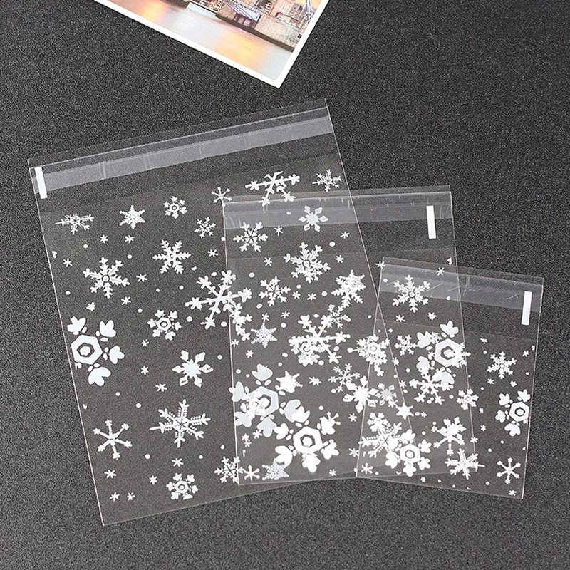 

100pcs 7*7cm Transparent Plastic Bag Candy Cookie Gift Bag Clear OPP Self Adhesive Pouch For Birthday Party Candy Packaging Bag