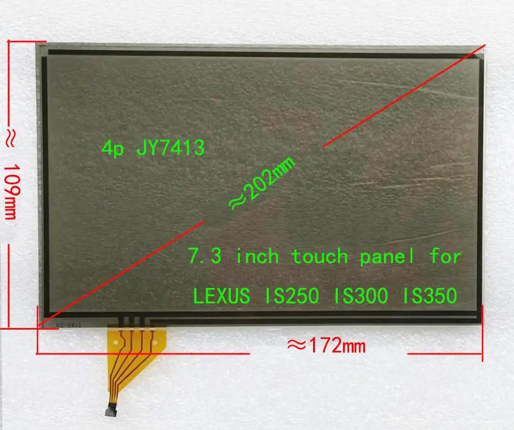 

7.3 7.4 Inch touch screen Resistive Sensor Digitizer Touch Panel For Lexus is250 is300 is350 Dedicated Touch Screen