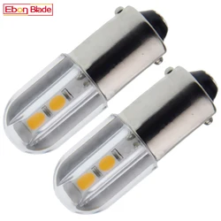 2 uds BA9S T11 T4W bombilla Led luz indicadora 6V 12V 24V 48V 60V 110V 220V lámpara de instrumento Interior iluminación de trabajo blanca cálida