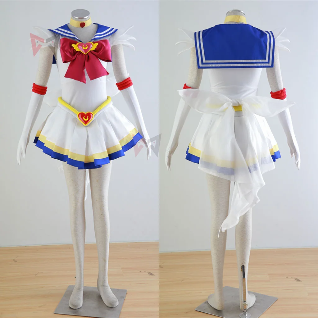 Anime Sailor Super S Cosplay Costume orecchini Prop abito e gioielli su misura Plus Size taglia bambino