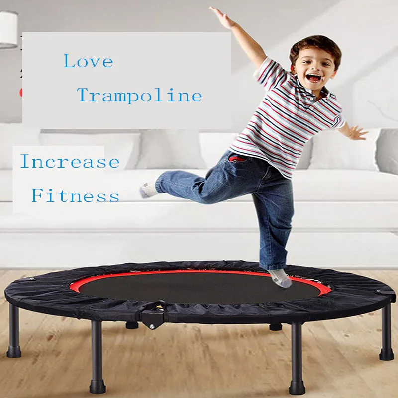 New 40 Inches Fitness Trampoline Children Foldable Portable Round Professional For Adult Multifunction Lose Weight Muscle Gain