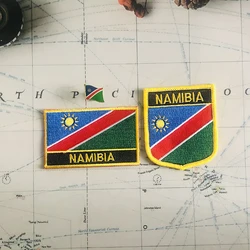 NAMIBIA National Flag Embroidery Patches Badge Shield And Square Shape Pin One Set On The Cloth Armband Backpack Decoration