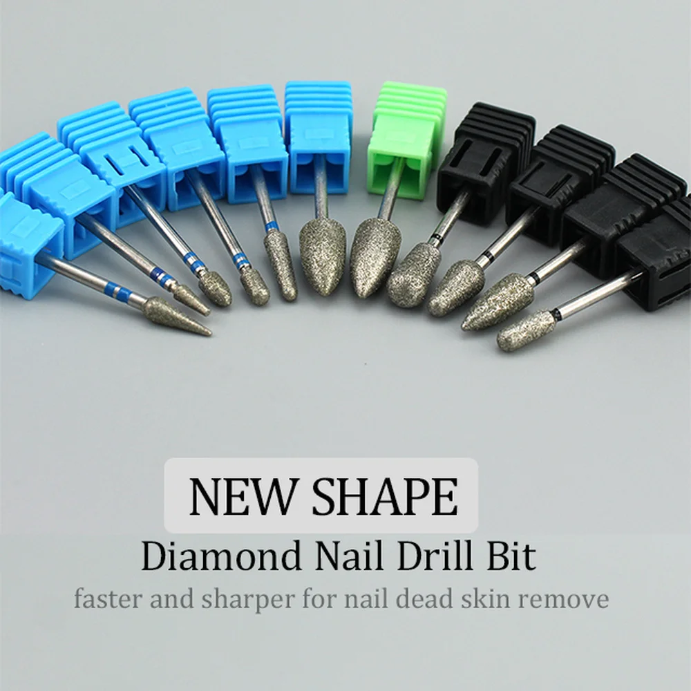 1pc Diamond Nail Drill Ball Rotary Bit Eletric Milling Cutter Files for Manicure Machine Cuticle Clean Polish Accessories