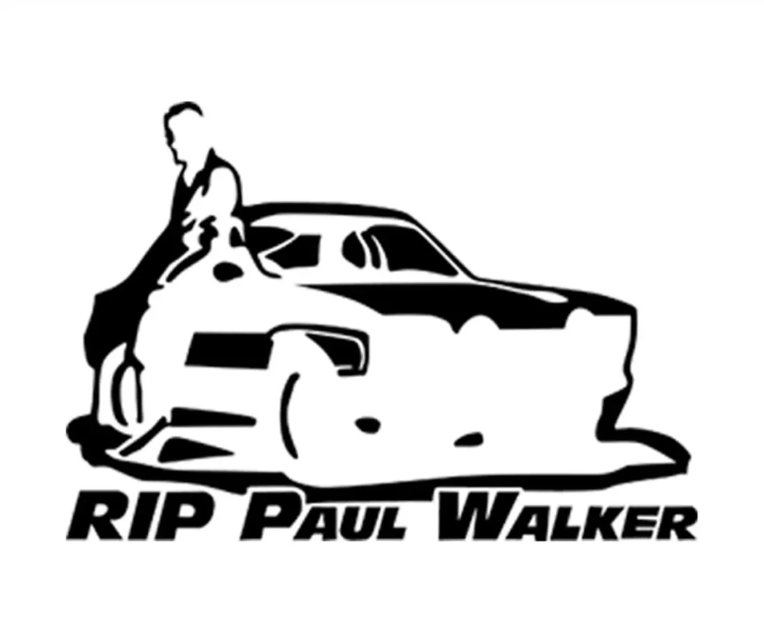 Rip Paul Walker pegatina para ventana de coche, puerta, portátil, parachoques, decoración de vinilo automática