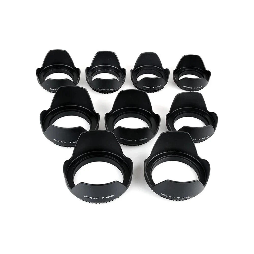 Universal 49-82MM Tulip Flower Lens Hood for Canon Sony Nikon DSLR Cameras Lens