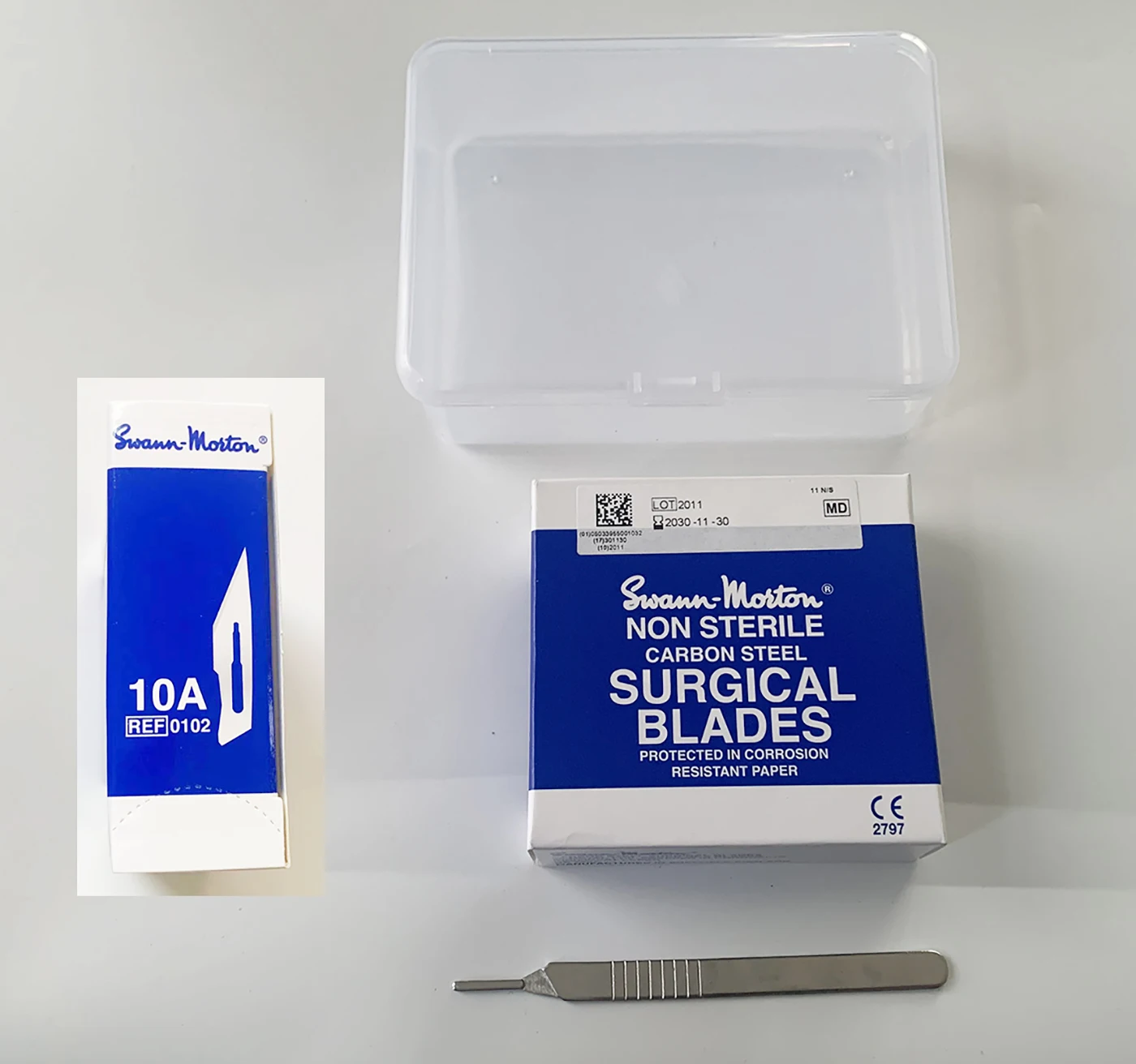 

10A 100PCS Swann Morton Scapel Blade Sharp Surgical Blade Non Sterilized Carbon Steel