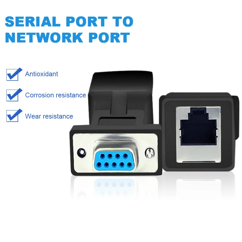 

Lecolli Adapter Serial Port To Network Port RJ45 To Serial Port Network Head To RS232 RJ45 To DB9 Pin To Male And Female