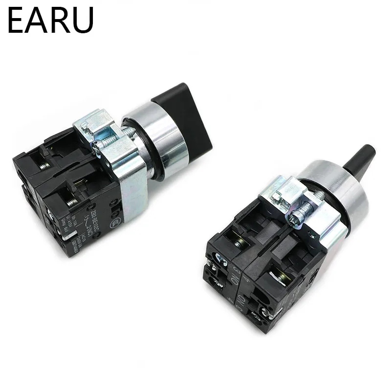 XB2-BD25 XB2-BD53 1NO/1NC 2NO 2/3 Position Momentary Self-reset Latching Self-locking Selector Rotary Switch Push Button Switch