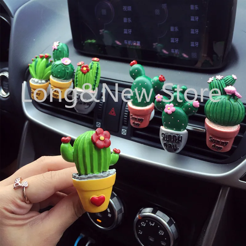 

Creative 3D Simulation Plant Auto Air Conditioner Outlet Decoration Perfume Clip Air Freshener Car Tuyere Fragrance Car Ornament