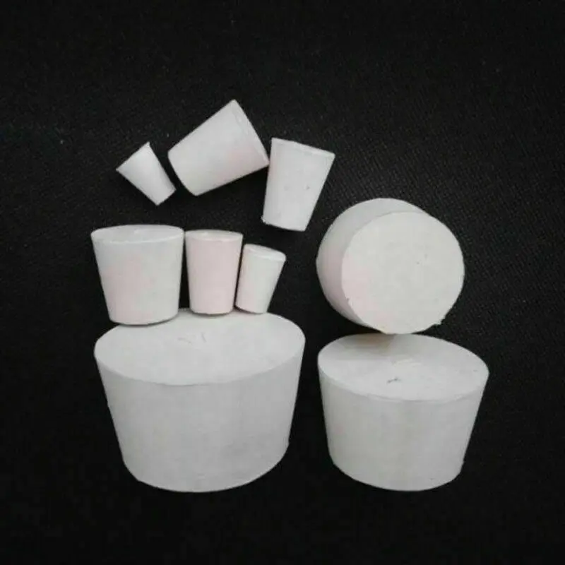 10PCS Solid Tapered Shaped Rubber Plug Stopper Bungs Flask Tube Bottle Lab Furniture Accessories