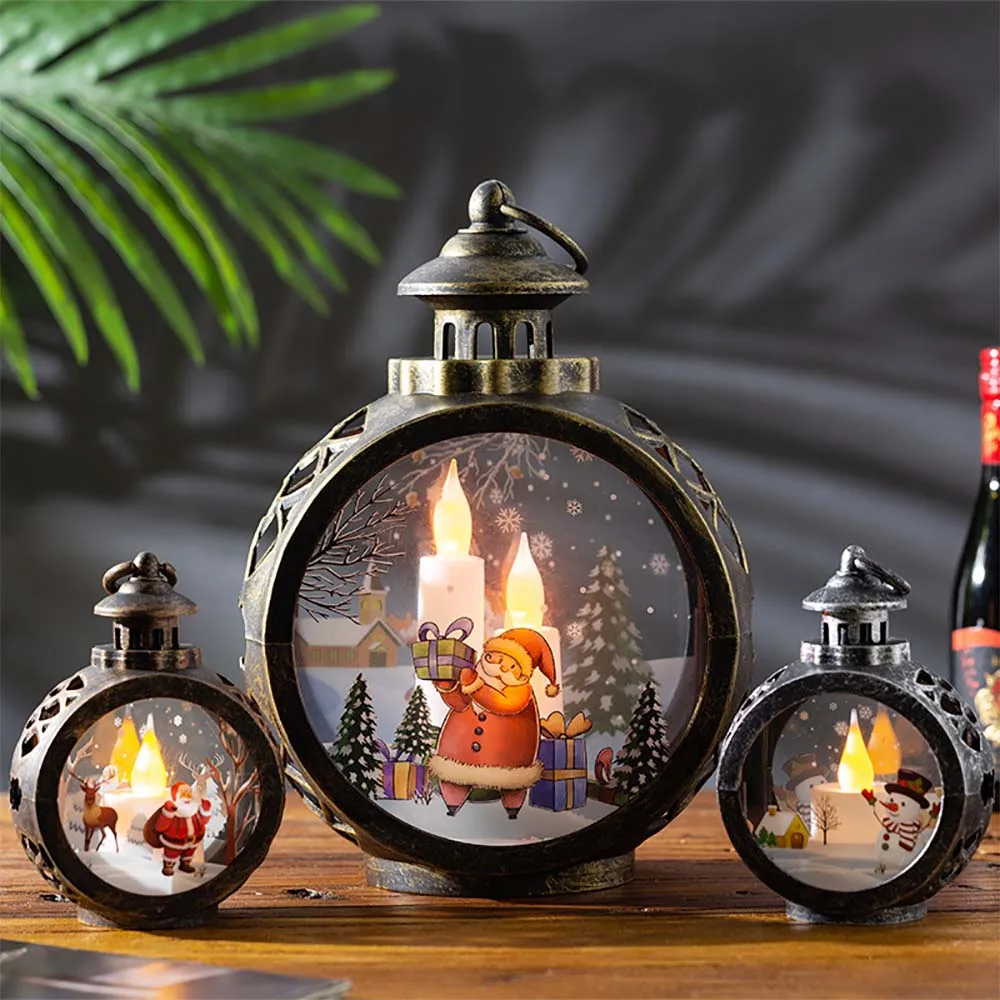 Khi Sinh Led Để Bàn Sinh Luz Decorações De Sinh Para Casa Diy Sinh Árvore Santa Nai Sừng Tấm Luz Ornamentos 2022 Ano Novo