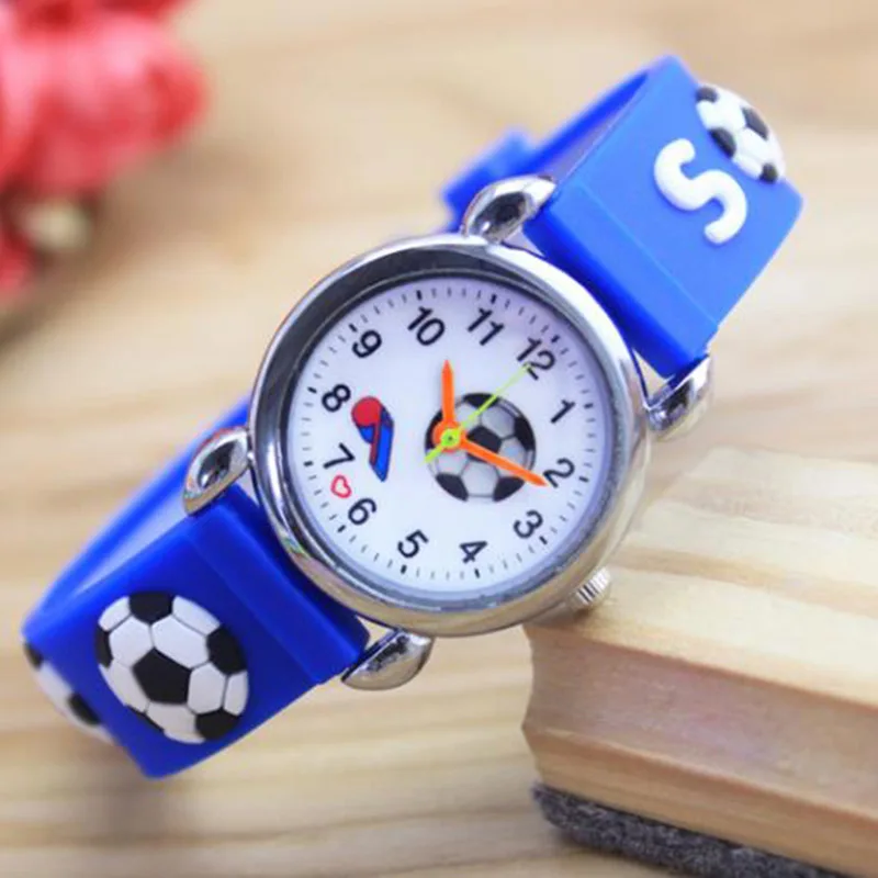 Children Kids Football Watches for Boys Soccer Lover Fashion Sports Children\'s Football Pattern Quartz Wrist Watch Christmas