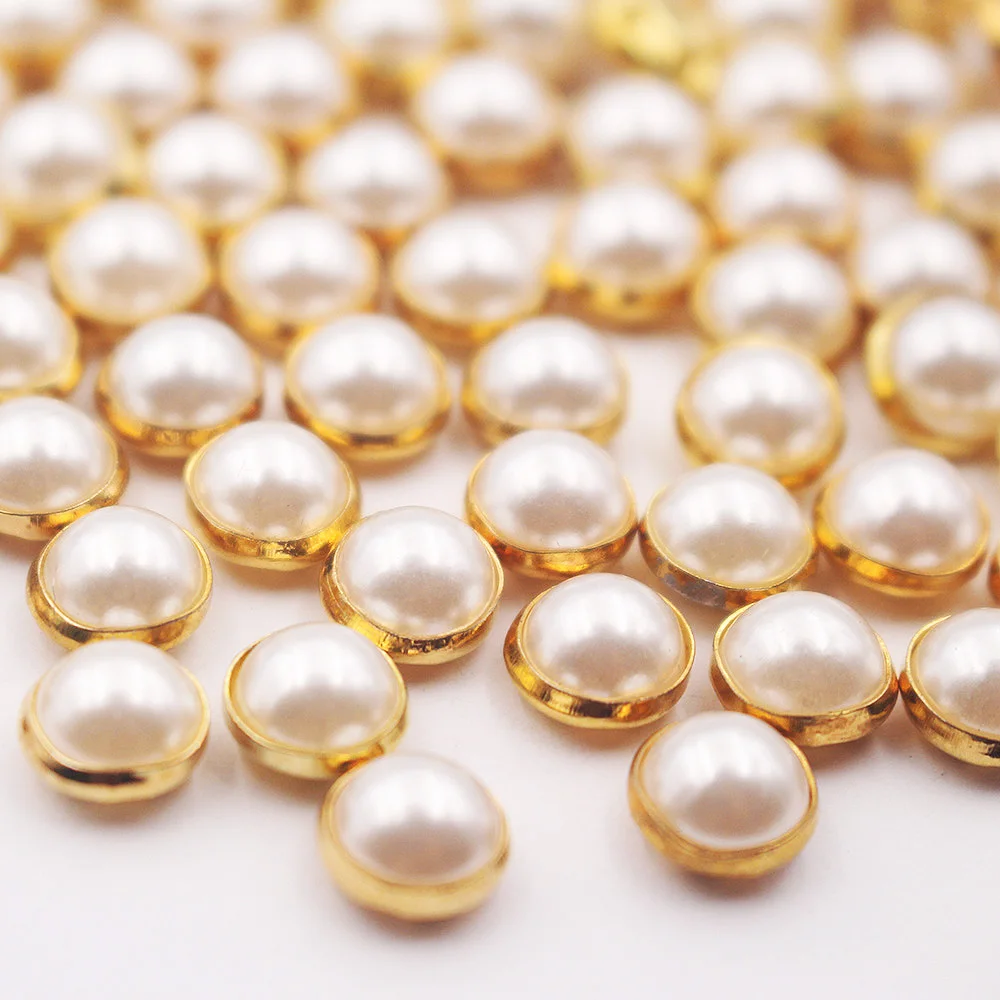 Hot Pearl Beads Rhinestones Various Size Crystal ab ABS Pearl Round Spacer Loose Beads use for Clothing Bags Shoes DIY Handcraft