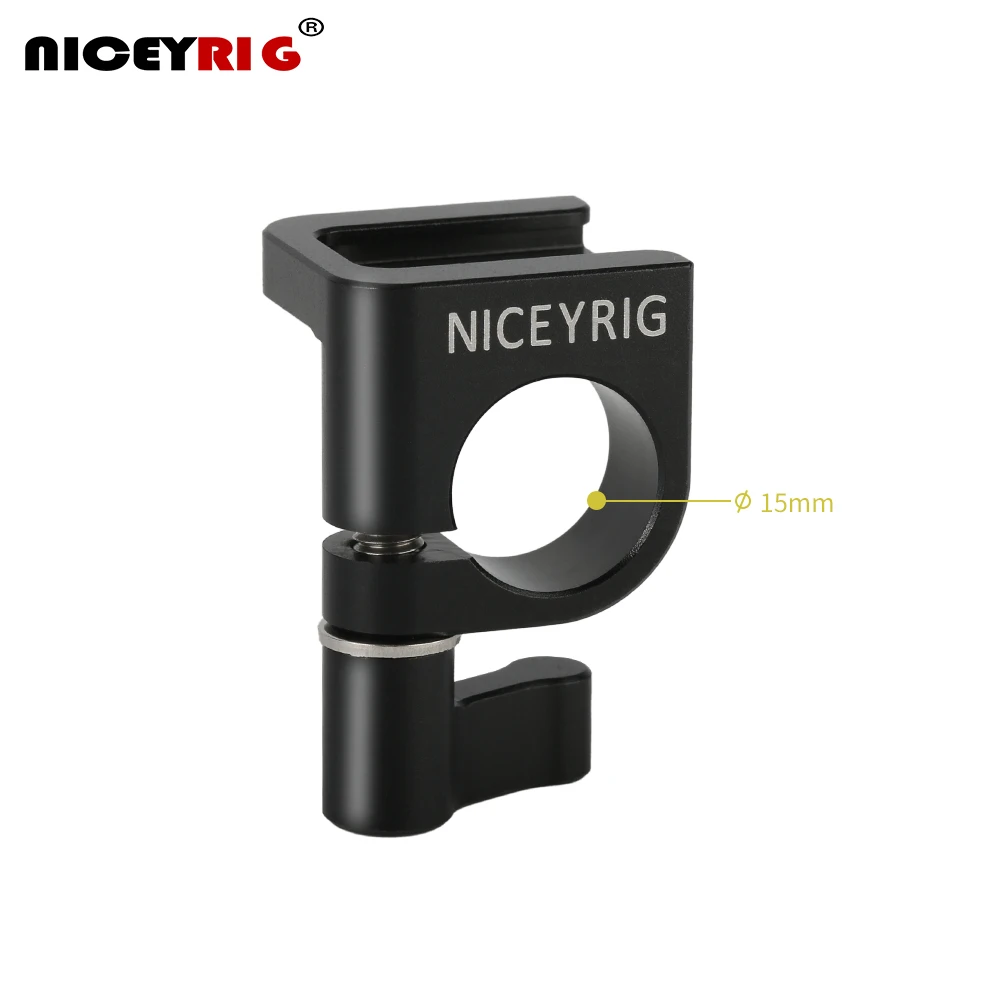 Niceyrig 15mm Rod Clamp with Cold Shoe Mount Rig