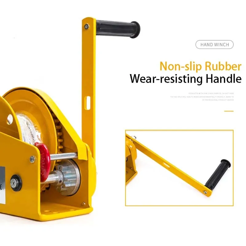 1200LBS Self-locking hand winch Stainless steel Boat windlass truck auto manual lifting hoist