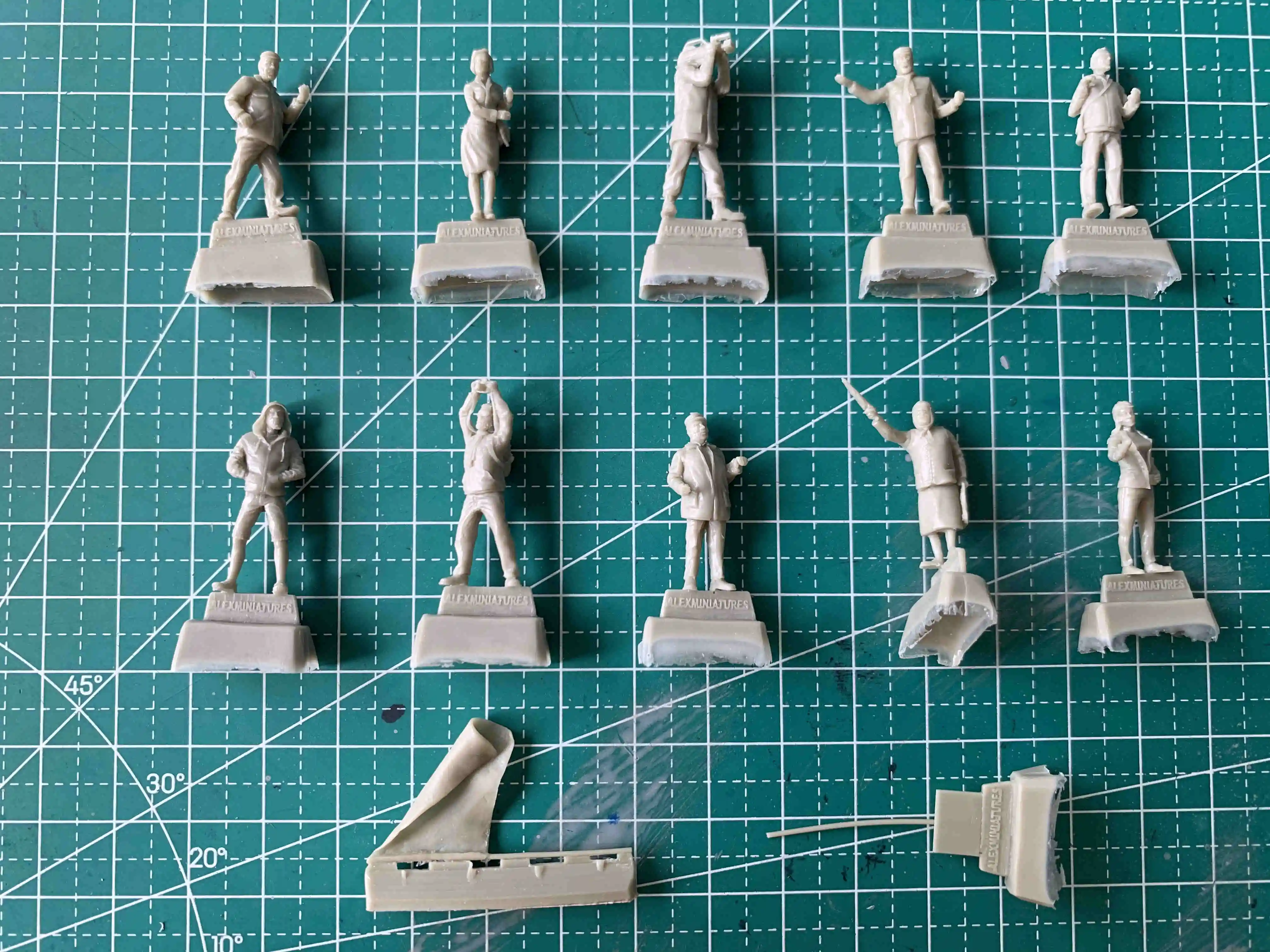 1/72 Scale Resin Model Figure GK,Joint protesters,Unassembled and unpainted