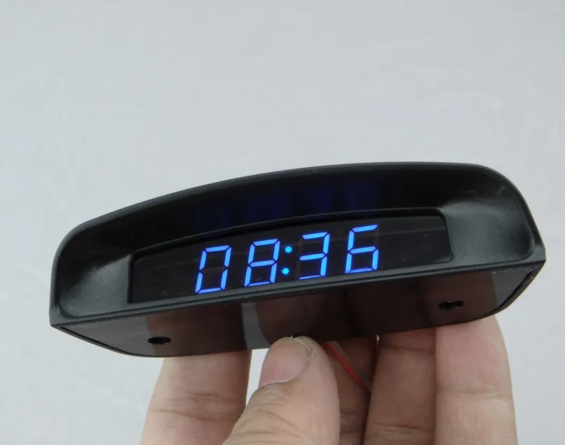 New Luminous Digital Car Clock,12V Supply or Connection Cigarette Lighter Car Electronic Watch Automotive Thermometer Clock