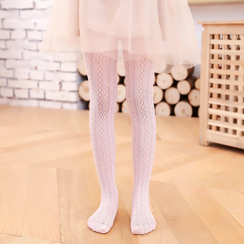 Lawadka 3-13Years Summer Kids Tights For Girls Mesh Thin Baby Girl Tights Fashion Pantyhose Cotton Solid Soft Princess Leggings