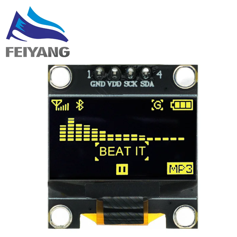 10PCS 4pin 7pin Weiß/Blau/Gelb Blau farbe 0,96 zoll 128X64 OLED Display Modul Für Arduino 0,96 "IIC I2C SPI Kommunizieren – Detail 11