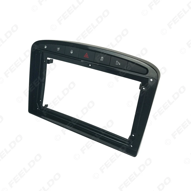 FEELDO Car 9 Inch Audio Face Plate Fascia Frame For Peugeot 308 408  2Din Big Screen Radio Stereo Panel Dash Mount Frame Kit