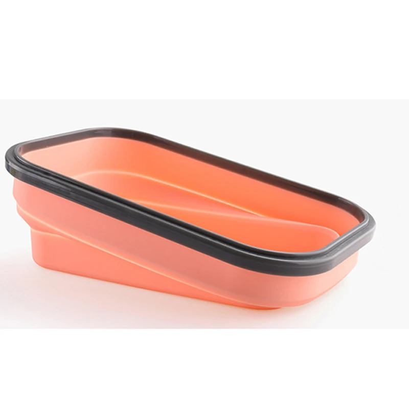 Healthy Portable Collapsible Food Box Microwave Bowl Silicone Folding Japanese Bento Lunch Box For Kids Adult food carrier 900ml view 5