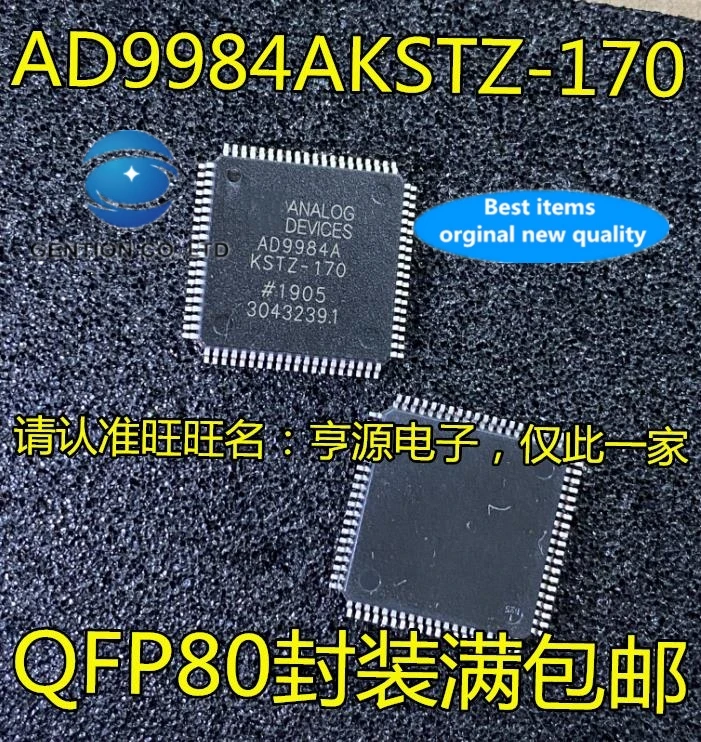 Circuit intégré AD9984A QFP80 AD9984AKSTZ-170, 2 pièces, IC/audio, en stock, nouveau et original, 100%