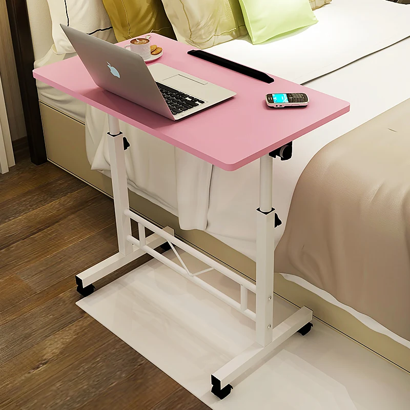 Simple Bed Computer Table Lazy Dormitory Table Mobile Simple Desk Lifting Laptop Small Table Easy To Use Desk Bedroom Wooden