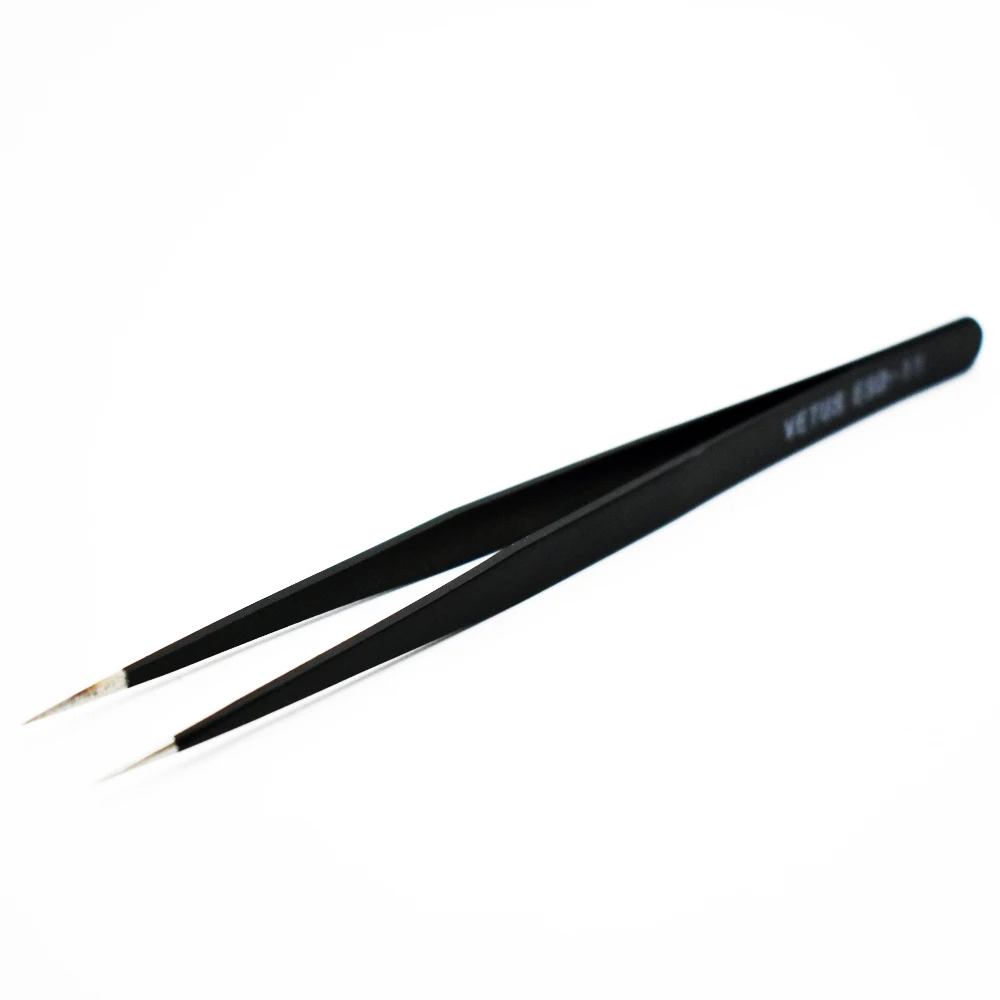 New VETUS ESD-11 Tweezers Safe Anti-static BGA Precision Electrostatic Tweezers Free Shipping